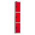 Bisley Steel Locker - 3 Door - Red