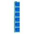 Bisley Steel Locker - 6 Door - Blue