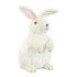 Fluffy White Rabbit - 34 x 22 x 17cm