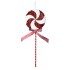 Hanging Lolly - Red & White - 3 x 15 x 42cm