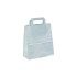 White Economy Flat-Handle Paper Carrier Bags - 18 x 22 + 8cm