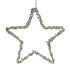 Hanging Glitter Star - Silver - 15cm