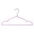Pastel Pink Wire Metal Clothes Hangers - With Notches - 41cm