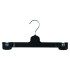 Economy Slide Lock Black Plastic Clothes Hangers - Peg - 30cm