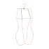 Rose Gold Wire Metal Clothes Hangers - 3D Bodyform - 78 x 43 x 36cm