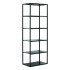 Edge Black Shelving Unit - 6 Shelves - 177 x 64 x 39cm