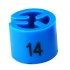 Colour-Coded Womenswear Circular Size Markers - Size 14 - Blue