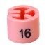 Colour-Coded Womenswear Circular Size Markers - Size 16 - Pink