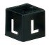 White on Black Unisex Size Cubes - L