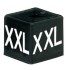 White on Black Unisex Size Cubes - XXL