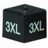White on Black Unisex Size Cubes - 3XL
