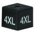White on Black Unisex Size Cubes - 4XL