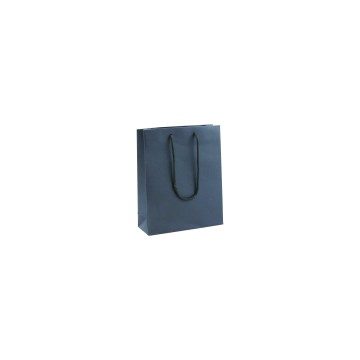 Black Luxury Recyclable Paper Carrier Bags - 18 x 22 + 6.5cm