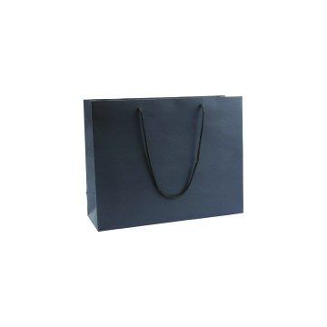 Black Luxury Recyclable Paper Carrier Bags - 36 x 28 + 12cm
