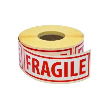 Self Adhesive Packing Labels - Fragile - 140 x 53mm