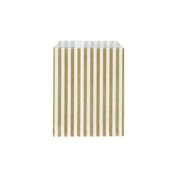 Gold Stripe Paper Bags - 18 x 23cm