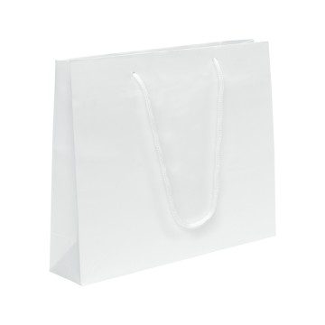 White Laminated Matt Paper Carrier Bags - 44 x 32 + 10cm