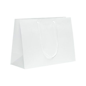 White Laminated Matt Paper Carrier Bags - 36 x 26 + 14cm