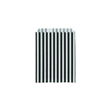 Black Stripe Paper Bags - 18 x 23cm