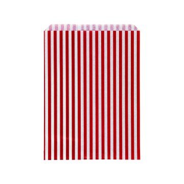 Red Stripe Paper Bags - 24 x 36cm