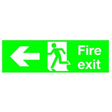 Self Adhesive Fire Exit Sign - Left Arrow