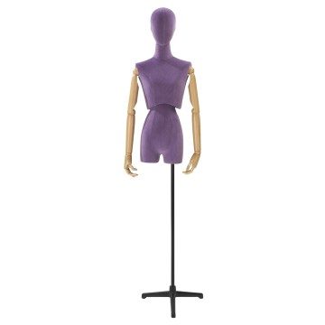 Articulated Purple Female Tailors Dummy With Stand