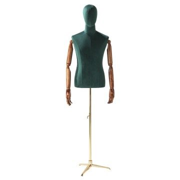 Articulated Green Male Tailors Dummy With Stand