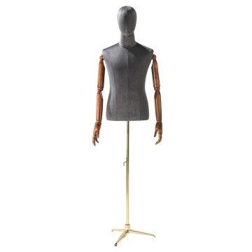 Articulated Grey Male Tailors Dummy With Stand