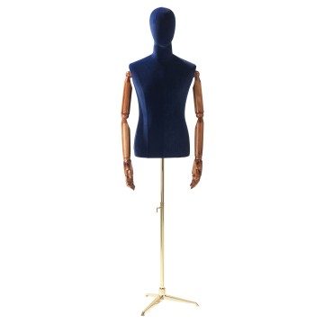 Articulated Blue Male Tailors Dummy With Stand