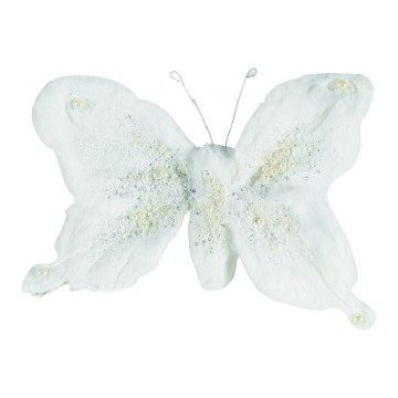 White Clip On Butterfly - 24 x 30cm