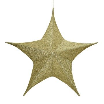 Extra Large Hanging Glitter Gold Stars