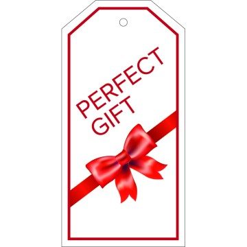 Red Perfect Gift Swing Tags - 48 x 96mm