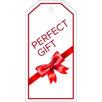 Red Perfect Gift Swing Tags - 60 x 120mm