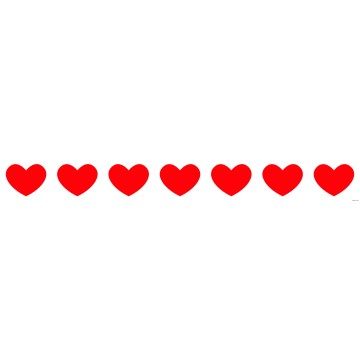I Love Sale Streamers - Hearts - 100 x 12cm