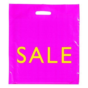 Electric Sale Pink Plastic Carrier Bags - 40 x 46 + 10cm