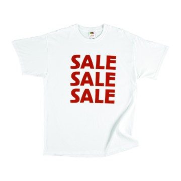 Principal Sale T-Shirts - Red on White - XL