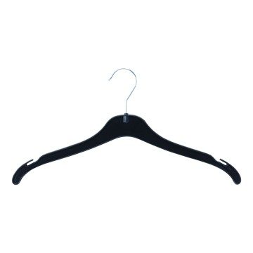 500/23 Black Plastic Dress Hangers - 41cm