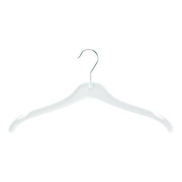 500/23 Clear Plastic Dress Hangers - 41cm