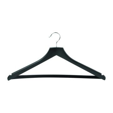 Black Wooden Clothes Hangers - Wishbone With Bar - 45cm