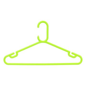Lime Green Rainbow Plastic Clothes Hangers - 42cm