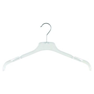 Crystal Clear Plastic Clothes Hangers - Flat - 44cm