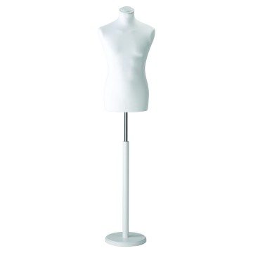 Venice White Male Tailors Dummy - Wood Stand