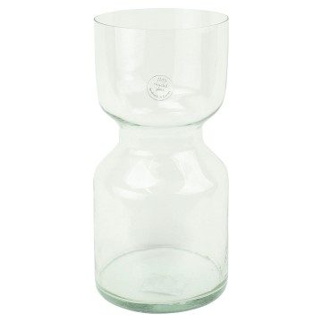 Clear Tall Recycled Vase - 30 x 14cm