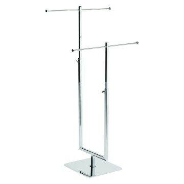 Chrome Counter Top Display Stands - T Arm - 2 Tier
