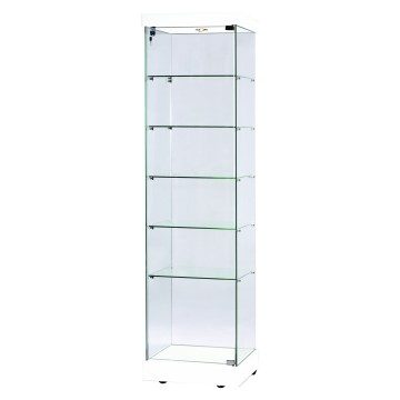 White Tuscany Display Cabinets - Tall Narrow