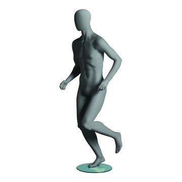 Sports Matt Grey Male Faceless Mannequin - Jogging