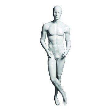 Crew Matt White Male Realistic Mannequin - Crossed Leg