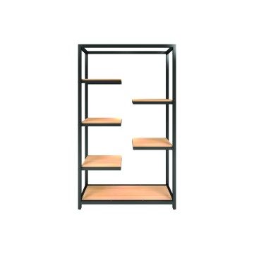 Frax35 Wide Staggered Shelving Unit - 200 x 120 x 44cm