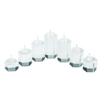 Clear Acrylic Ring Stands - Hexagonal