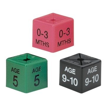 Colour-Coded Childrenswear Size Cubes